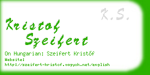 kristof szeifert business card